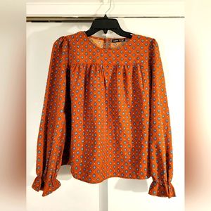 SHEIN Brown Tribal Shirt